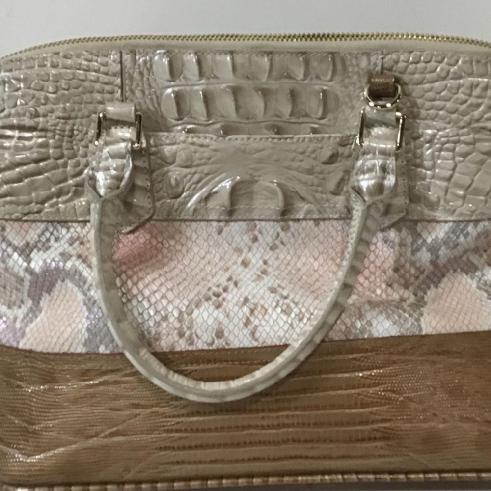 Women’s Brahmin Melbourne Tri-tone Print Satchel Bag - Picture 2 of 6